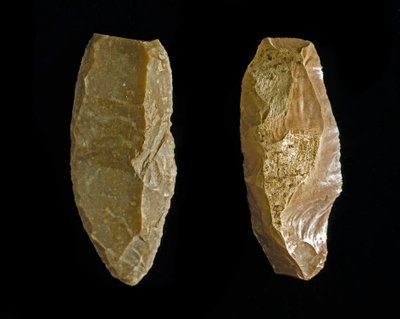 Prehistorie: vuursteenkrabbers of schrapers daterend uit het Chalcolithicum. Uit Umbrië (Italië) door Prehistoric Prehistoric