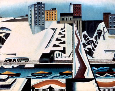 Harlem Rivers, 1928 door William Preston Dickinson