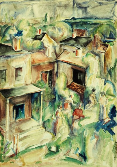 Dorp, c.1929 door William Preston Dickinson