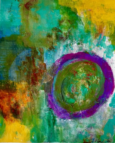 Levendige abstracte cirkel door Preston Harmon