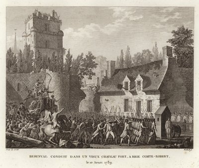 Baron de Besenval de Brunstatt naar het Grand Chatelet in Parijs gebracht door Prieur