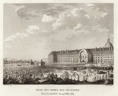 Het Opnemen van wapens bij Les Invalides in Parijs door Prieur