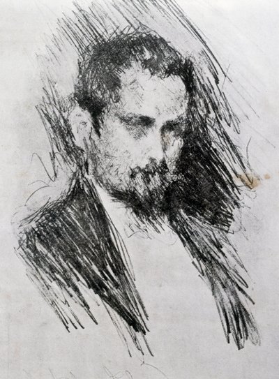 Portret van Luigi Illica door Prince Paul Petrovic Troubetzkoy