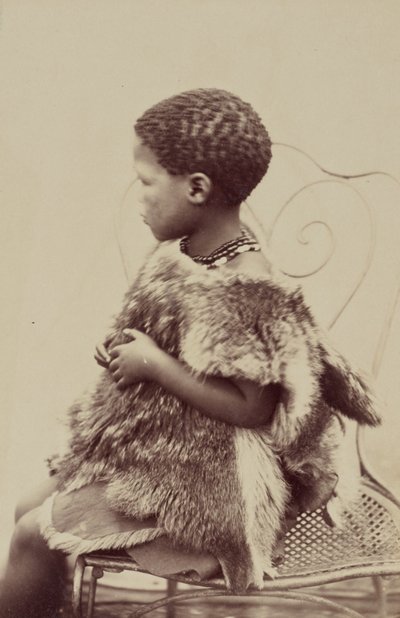 Betty, fillette hotentotte (Hottentot meisje), 9 jaar door Prince Roland Napoleon Bonaparte