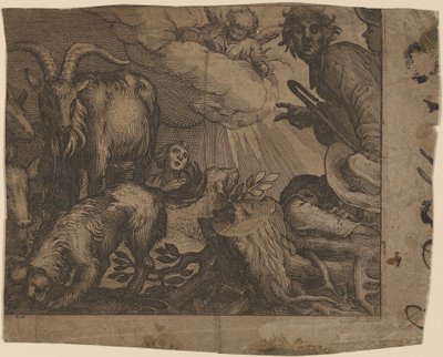 Aankondiging aan de herders door Probably Netherlandish 17th Century