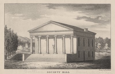 Goethean Society Hall, Marshall College, Mercersberg, PA, 1830 door Prof. Budd