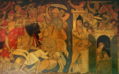 Slag tussen Judas Maccabaeus en Timotheus, en de Val van Maspha door Professor Ernest Tristram