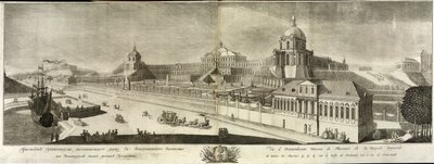 Uitzicht op het Grote Oranienbaum Paleis, 1761 door Prokofy Artemyevich Artemyev