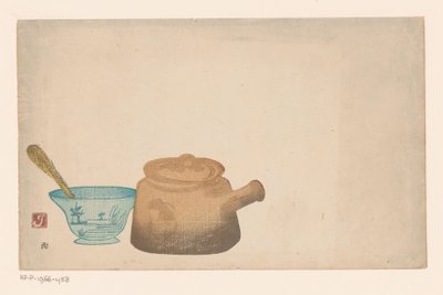 Stilleven met Japans servies door Prosper Alphonse Isaac