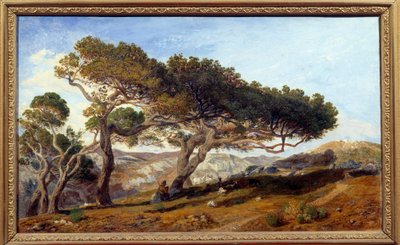 Pijnbomen in het platteland van Aix-en-Provence door Prosper Joseph Gresy
