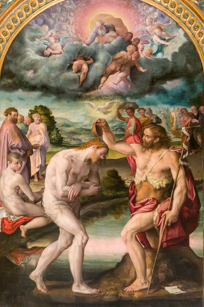De doop van Christus door Johannes door Prospero Fontana