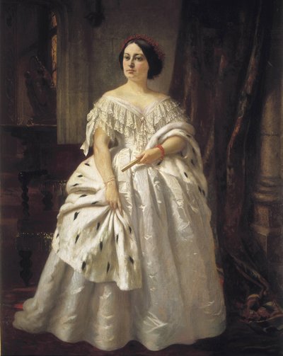 Teodora Lamadrid (1821-1886). Spaanse actrice door Prudent Louis Leray