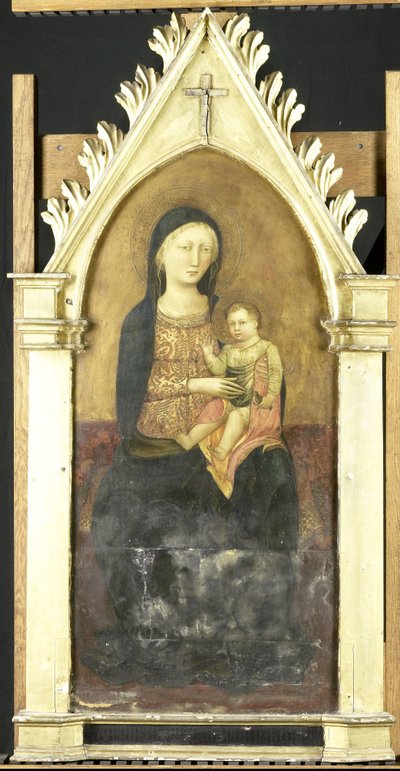 Maagd en kind door Pseudo Ambrodigio di Baldese (attributed to)