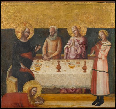 Maria Magdalena wast de voeten van Christus door Pseudo Jacopino di Francesco