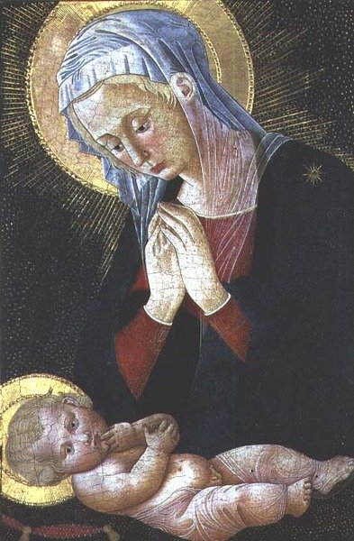 Madonna aanbidt het Christuskind door Pseudo Pier Francesco Fiorentino