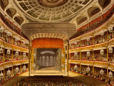 Nieuw Covent Garden Theatre, uit Microcosm of London, 1810 door R Ackermann door Pugin and Rowlandson