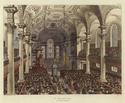 St. Martins in the Fields door Pugin and Rowlandson