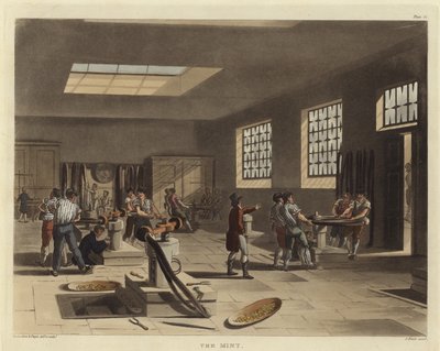De Munt door Pugin and Rowlandson