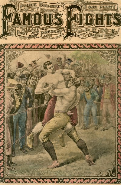 Het tweede gevecht tussen Bendigo en Ben Caunt, 1838 eind 19e of begin 20e eeuw door Pugnis