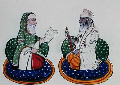Fakir Nur-ud-din en Sardar Atar Singh, ca. 1890 door Punjabi School