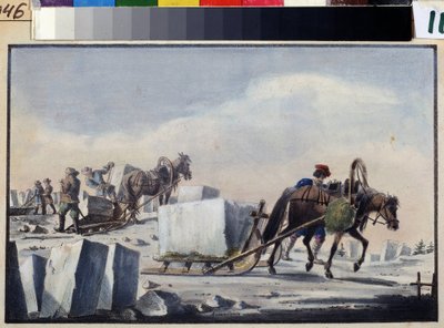 Het splijten van ijs door Pyotr Alexandrovich Alexandrov