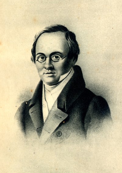 Portret van de dichter Anton A. Delvig 1798-1831 door Pyotr Fyodorovich Borel