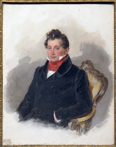 Portret van de decembrist Mikhail Vielgorsky door Pyotr Fyodorovich Sokolov
