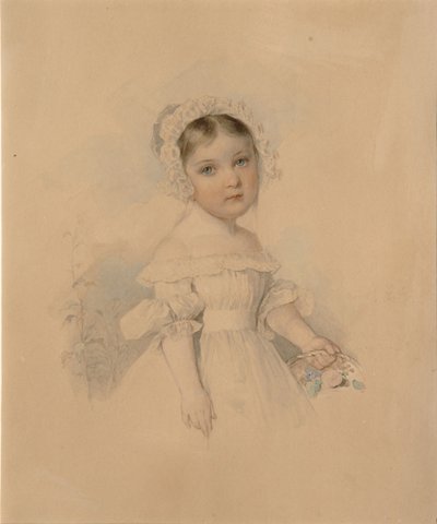 Portret van gravin Alexandra Alexandrovna Golitsyna 1823-1910, midden jaren 1820 door Pyotr Fyodorovich Sokolov