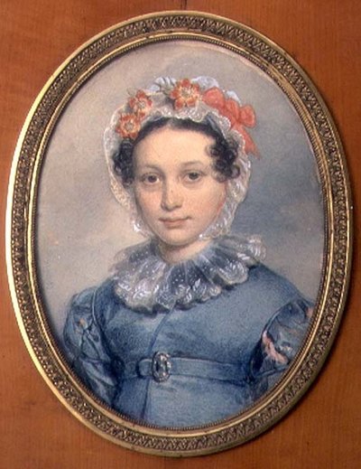 Portret van Gravin Sofia Stepanovna Shcherbatova (1798-1885) door Pyotr Fyodorovich Sokolov