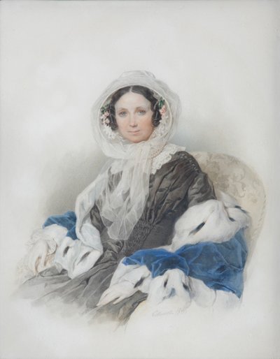 Portret van Yelena Fyodorovna Ryumina 1800-1874, 1846 door Pyotr Fyodorovich Sokolov