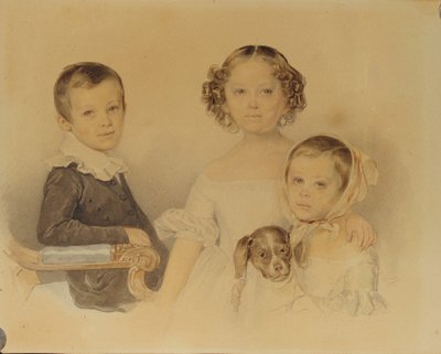 Portret van de Lanskoy Kinderen door Pyotr Fyodorovich Sokolov