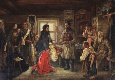 Voor het huwelijk, 1900s door Pyotr Ivanovich Tselebrovski