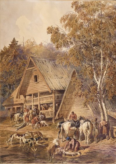 De Jagers, 1863 door Pyotr Petrovich Sokolov