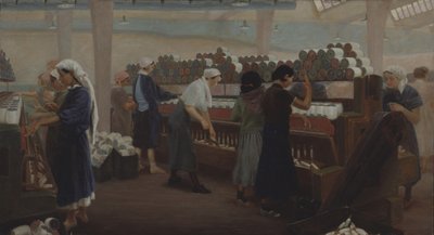 Textielfabriek in Kirovobad door Pyotr Pheonovich Stroev