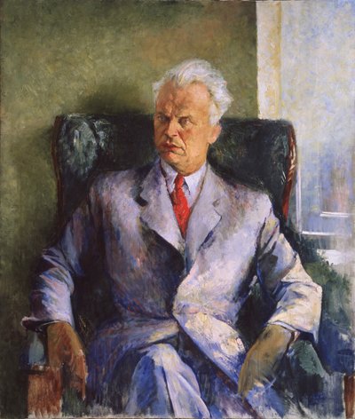 Portret van de schrijver, producent en regisseur van films Olexandr Dovzhenko door Pyotr Vladimirovich Williams