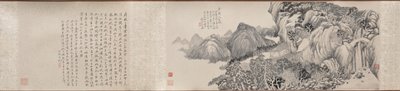 Droomreis naar Mt. Tiantai, 1814 door Qian Du