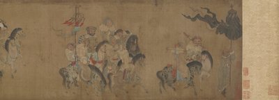 Cai Wenji keert terug naar China door Qing Dynasty Chinese School