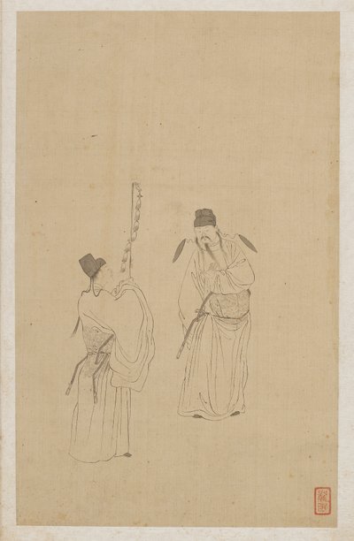 Figuren door Qing Dynasty Chinese School