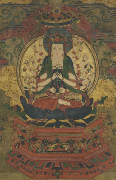 Duizendarmige Guanyin door Qing Dynasty Chinese School