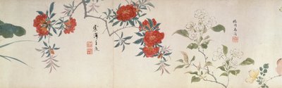 Bloemen, Handrol door Qing Dynasty Chinese School