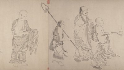 De Zestien Luohans door Qiu Ying