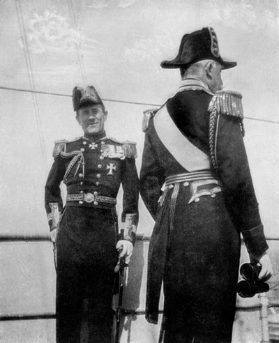 Commodore Keppel met de hertog van Connaught, 1908 door Queen Alexandra
