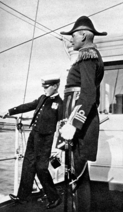 Prins Edward 1894-1972, de toekomstige koning Edward VIII, met Sir Charles Cust, 1908 door Queen Alexandra