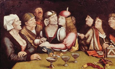 Huwelijkscontract door Quentin Massys or Matsys