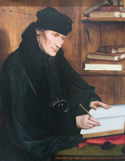 Portret van Erasmus van Rotterdam door Quentin Massys or Matsys