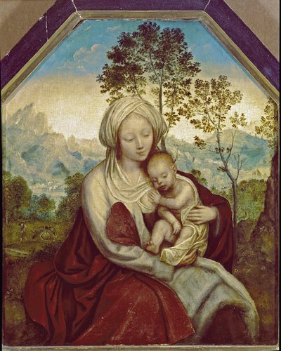 Madonna en het Kind door Quentin Massys or Metsys