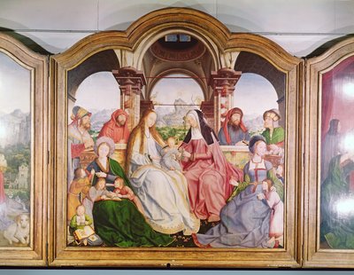 De Heilige Verwantschap, of het Altaarstuk van St. Anna, (detail) 1509 door Quentin Massys or Metsys