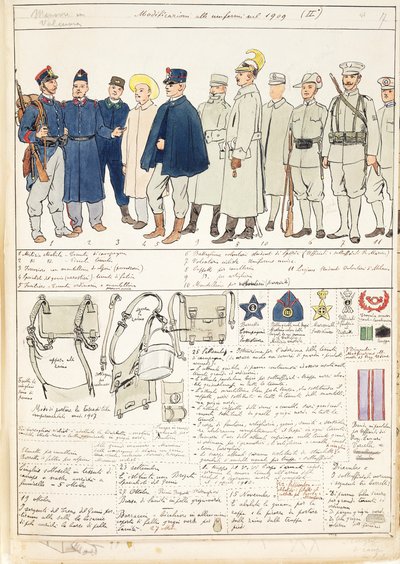 Uniformvariaties van het Koninkrijk Italië door Quinto Cenni
