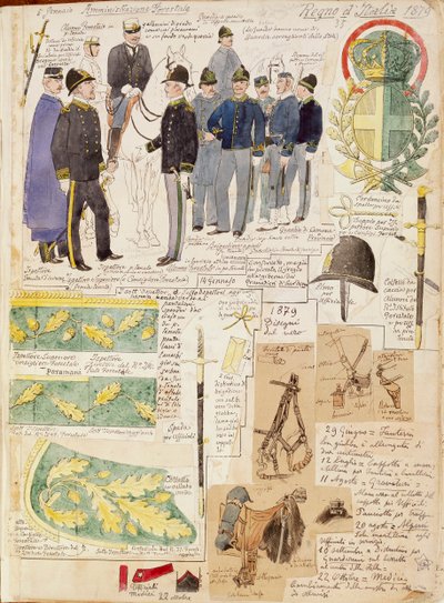 Uniformen van de Bosbouwadministratie van het Koninkrijk Italië door Quinto Cenni