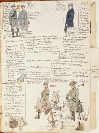 Uniformen van het Koninkrijk Italië, kleurplaat door Quinto Cenni door Quinto Cenni